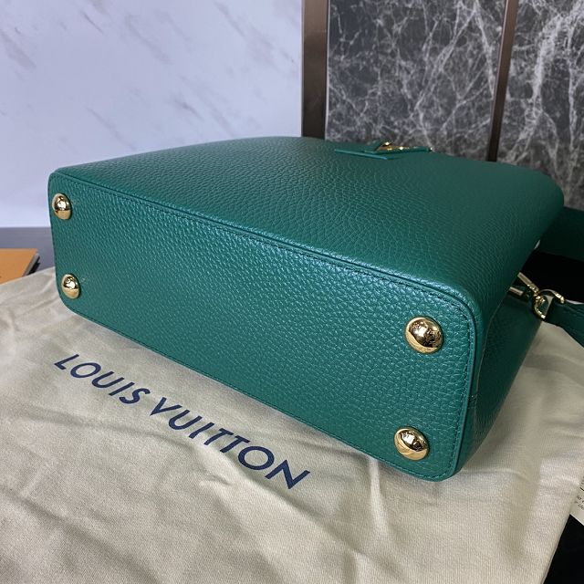 Louis vuitton original calfskin capucines BB handbag M59434 emerald