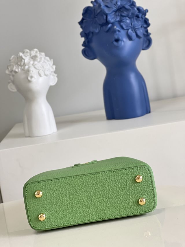 Louis vuitton original calfskin capucines mini handbag M59709 green