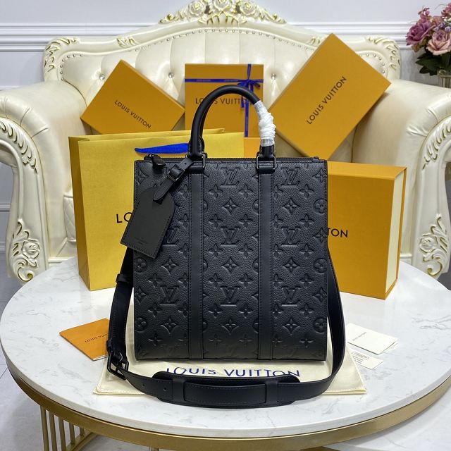 Louis vuitton original calfskin sac plat bag M59960 black