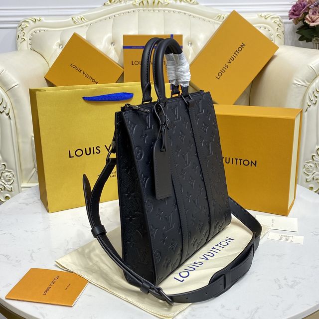 Louis vuitton original calfskin sac plat bag M59960 black