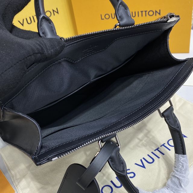 Louis vuitton original monogram eclipse sac plat bag M59960 black