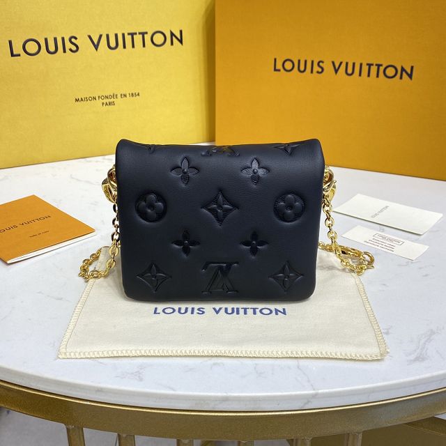 Louis vuitton original lambskin coussin beltbag mm m81125 black