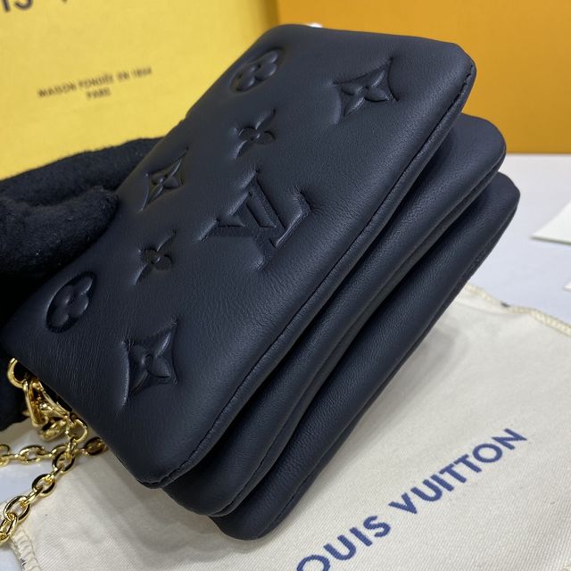 Louis vuitton original lambskin coussin beltbag mm m81125 black