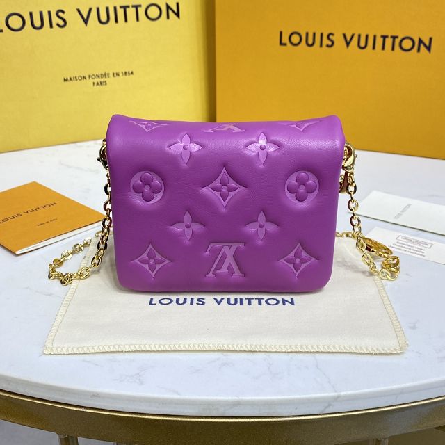 Louis vuitton original lambskin coussin beltbag mm m81127 purple