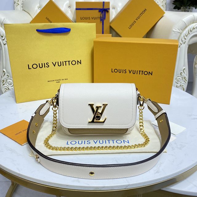 Louis vuitton original calfskin bucket bag M58555 white