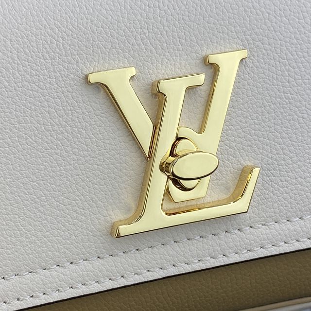 Louis vuitton original calfskin bucket bag M58555 white