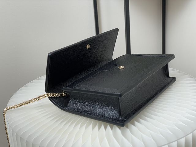 GG original calfskin chain wallet 523150 black