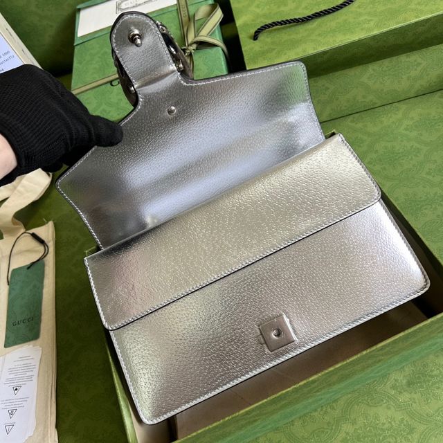 GG original calfskin dionysus medium shoulder bag 400249 silver