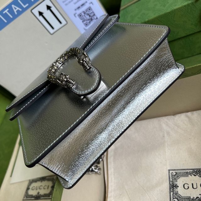 GG original calfskin dionysus mini shoulder bag 421970 silver