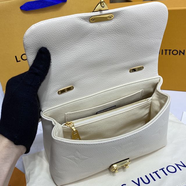 Louis vuitton original calfskin madeleine pm handbag M46008 white