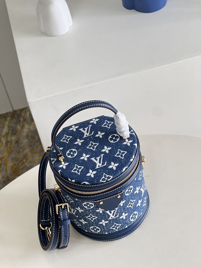 Louis vuitton original denim cannes bag M43986 blue