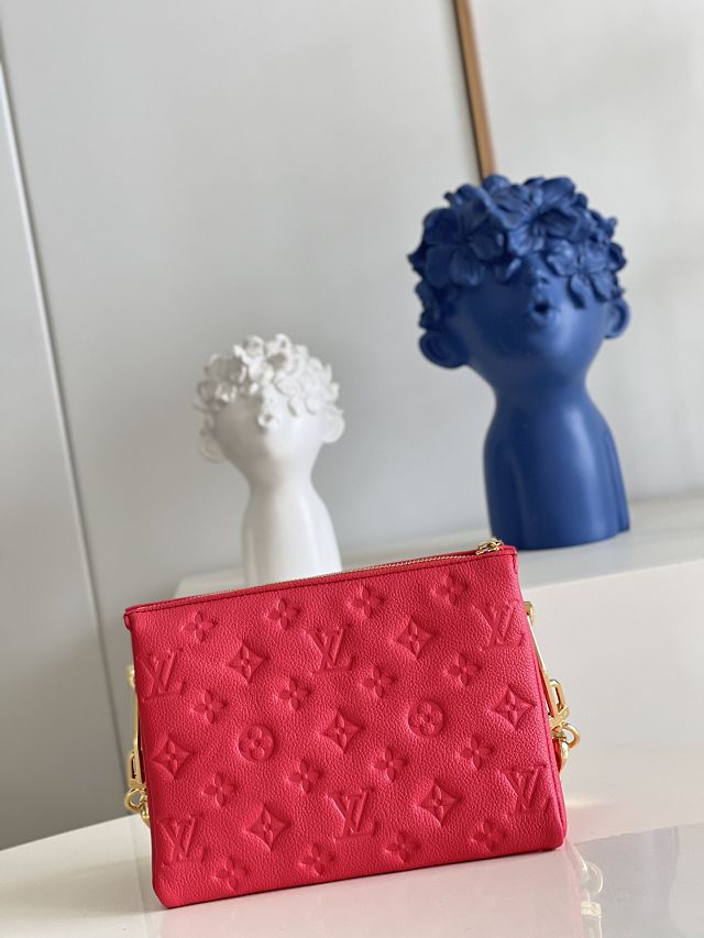 Louis vuitton original lambskin coussin BB bag M59396 red lipstick