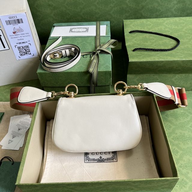 GG original calfskin blondie mini bag 698643 white