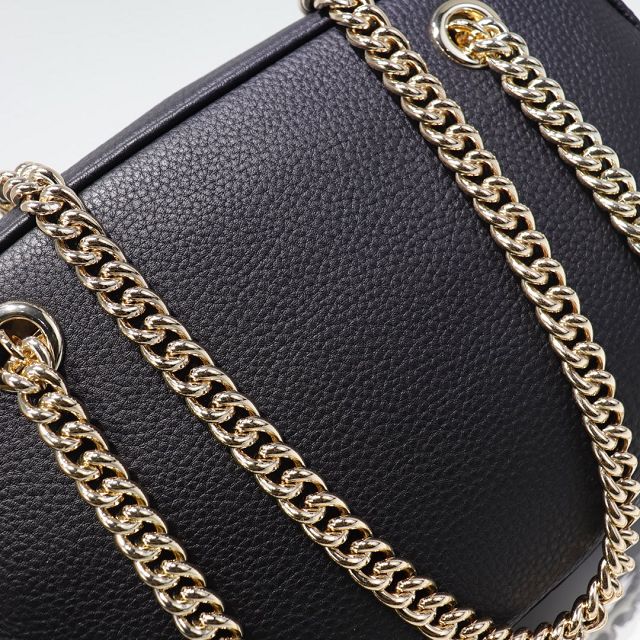 GG original calfskin chain shoulder bag 308983 black