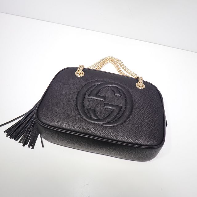 GG original calfskin chain shoulder bag 308983 black