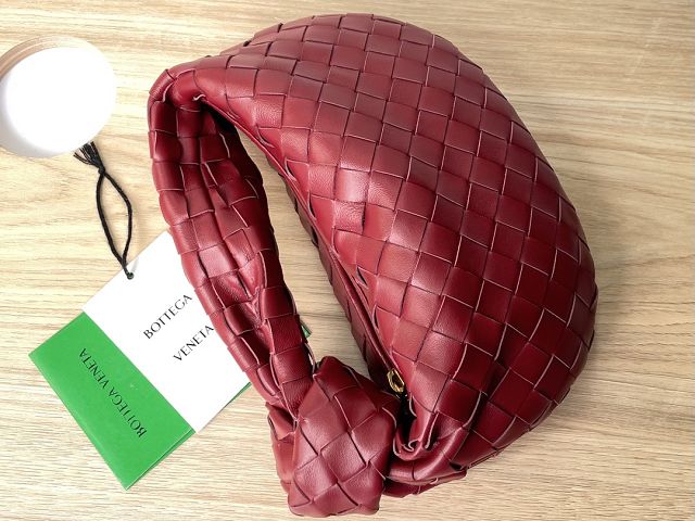 BV original lambskin mini jodie bag 651876 dark red