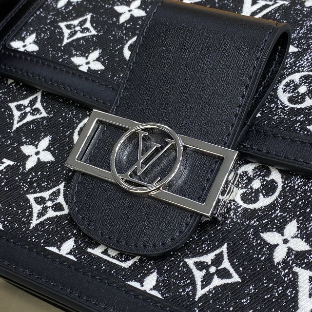 Louis vuitton original denim dauphine mm M59361 black