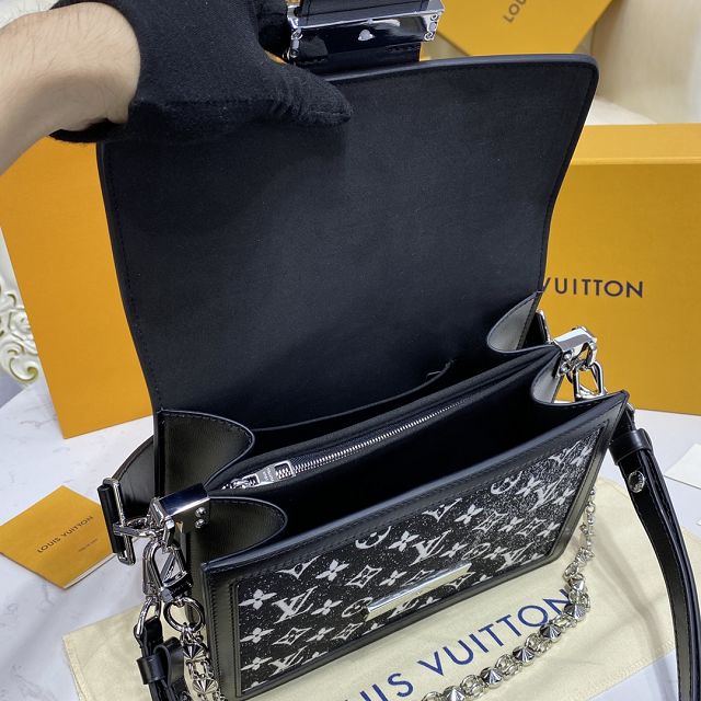 Louis vuitton original denim dauphine mm M59361 black