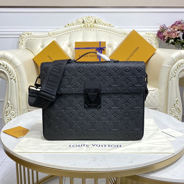 Louis vuitton original calfskin S-Lock briefcase M20835 black