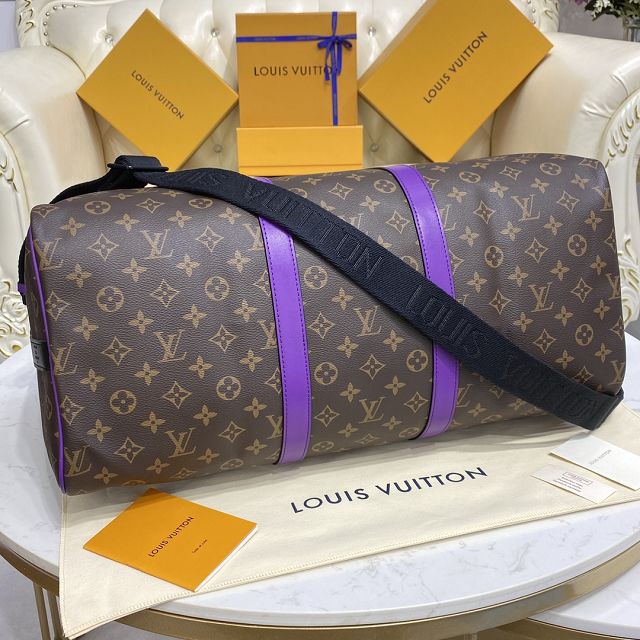 Louis vuitton original monogram canvas keepall 50 M46257 purple