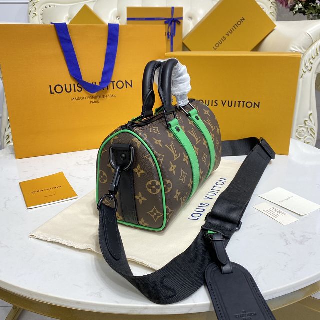 Louis vuitton original monogram canvas mini keepall 25 M46249 green