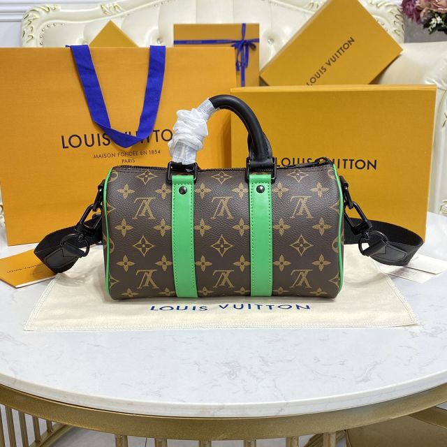 Louis vuitton original monogram canvas mini keepall 25 M46249 green