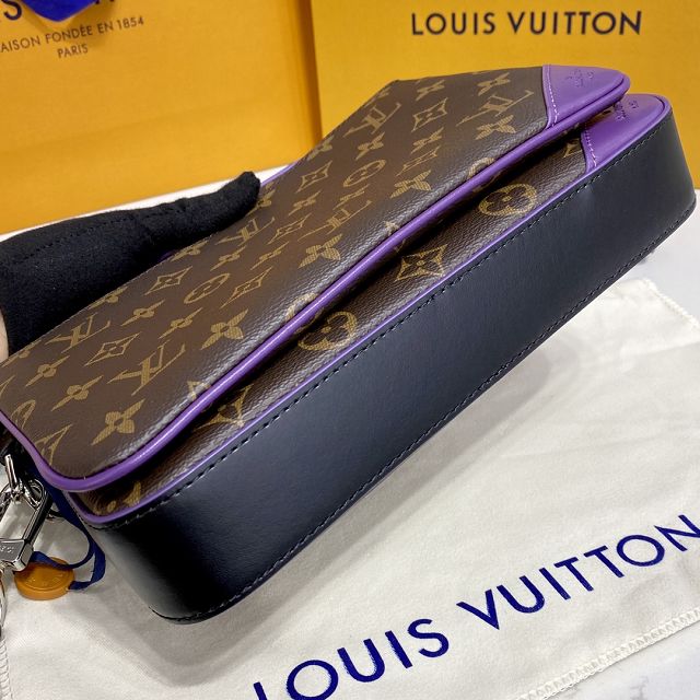 Louis vuitton original monogram canvas trio messenger bag M46266 purple