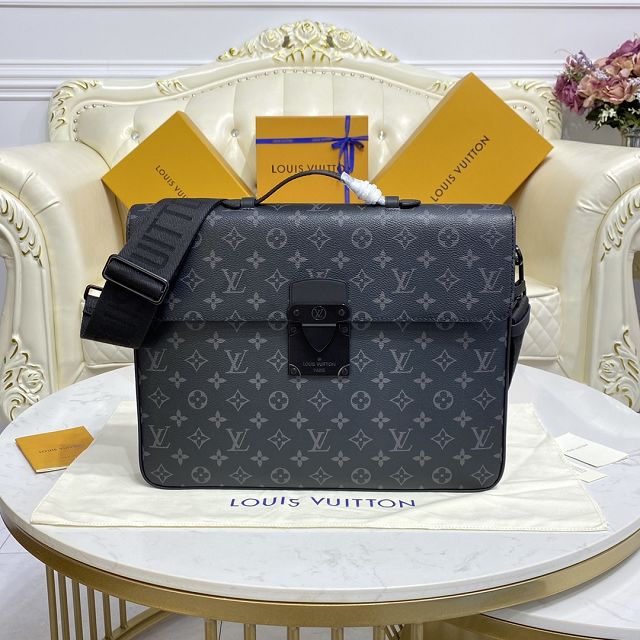 Louis vuitton original monogram eclipse S-Lock briefcase M20836 black