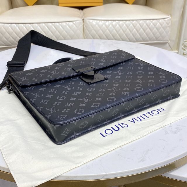 Louis vuitton original monogram eclipse S-Lock briefcase M20836 black