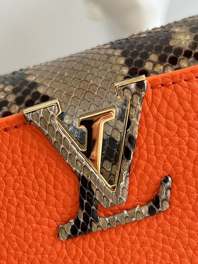 Louis vuitton original calfskin capucines BB handbag M92667 orange
