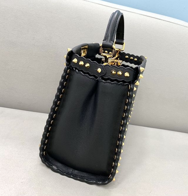 Fendi original calfskin small peekaboo bag 8BN244 black