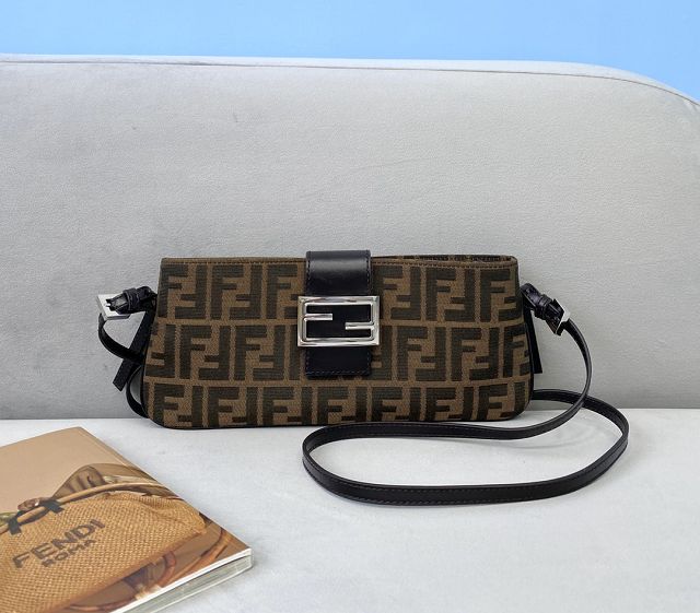 Fendi original fabric pouch 8BR313 brown