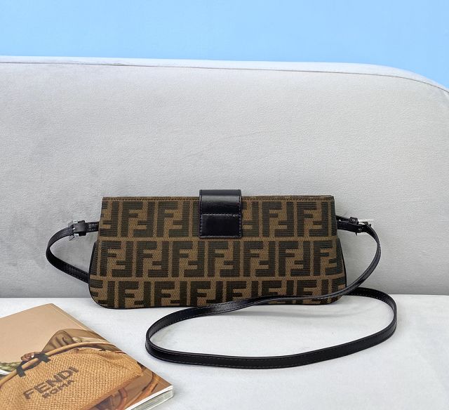 Fendi original fabric pouch 8BR313 brown