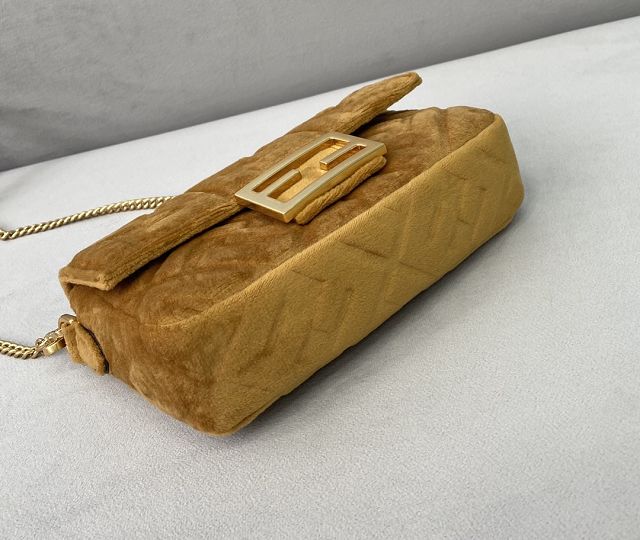 Fendi original velvet mini baguette bag 8BS017 brown