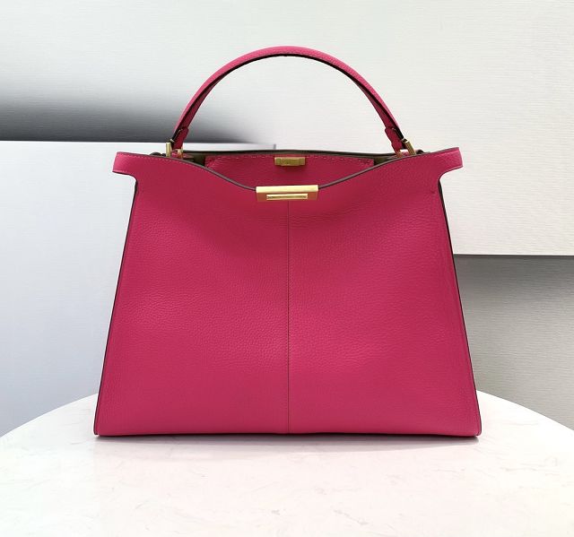 Fendi original calfskin large peekaboo Iseeu tote 7VA528 rose red