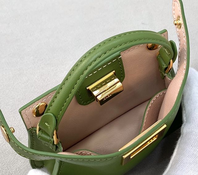 Fendi original calfskin micro peekaboo IseeU bag 8BN225 green