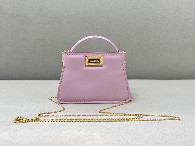 Fendi original calfskin micro peekaboo IseeU bag 8BN225 pink