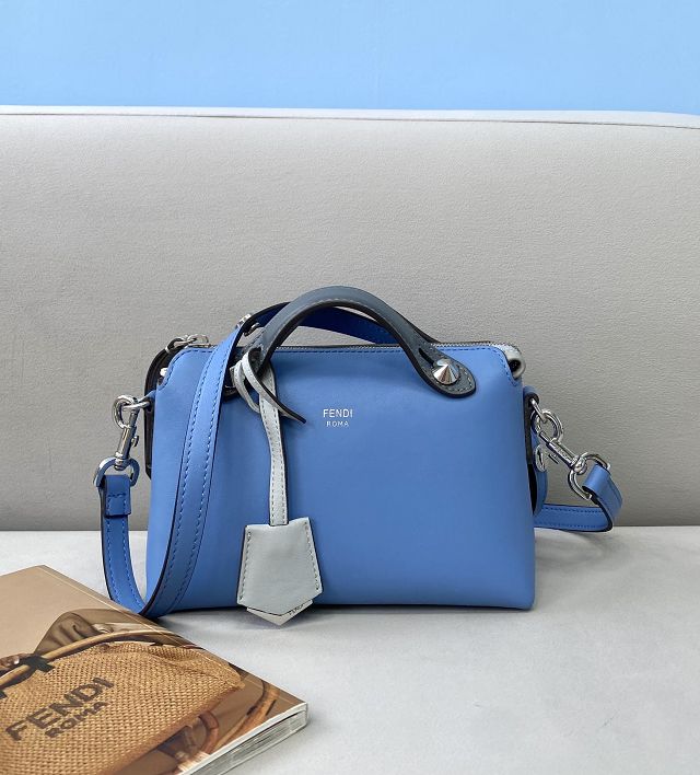 Fendi original calfskin mini by the way boston bag 8BL145 blue