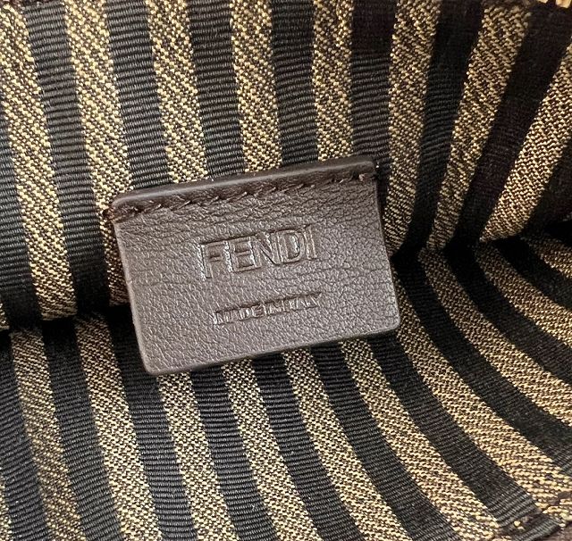 Fendi original calfskin wallet on chain 8BS032 black