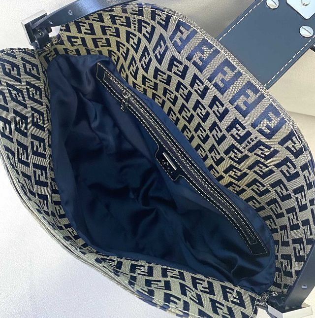Fendi original fabric large shoulder bag 8BR156 blue