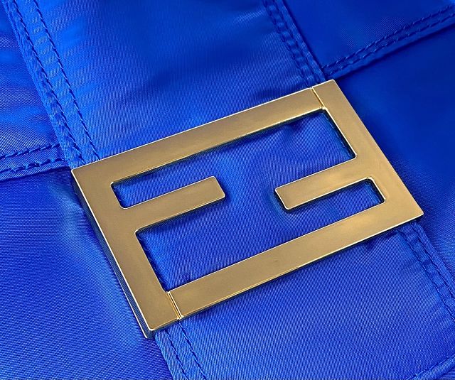 Fendi original nylon maxi baguette bag 8BR805 blue