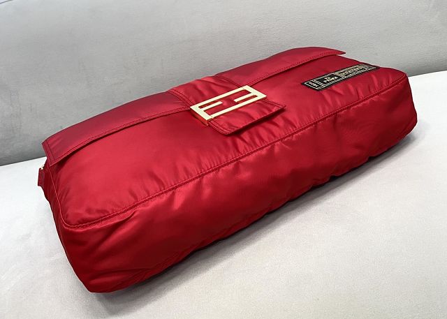 Fendi original nylon maxi baguette bag 8BR805 red