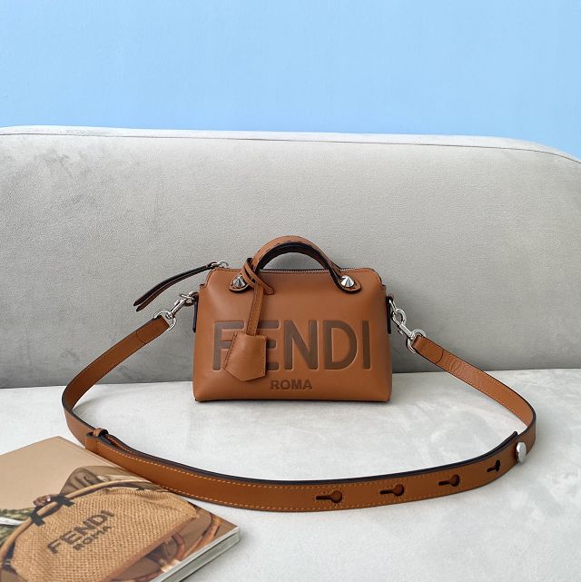 Fendi original calfskin mini by the way boston bag 8BL145 brown