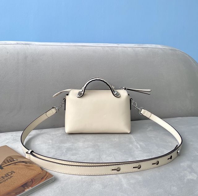 Fendi original calfskin mini by the way boston bag 8BL145 white