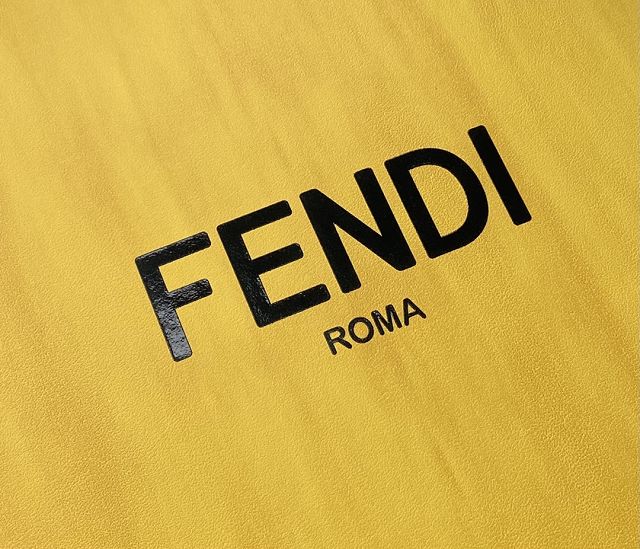 Fendi original suede large shopping bag 8BS031 yellow