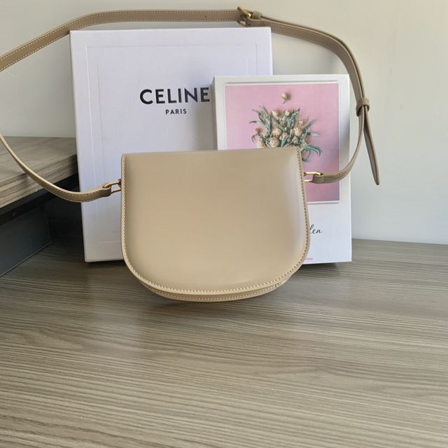 Celine original calfskin teen besace triomphe bag 110413 safari