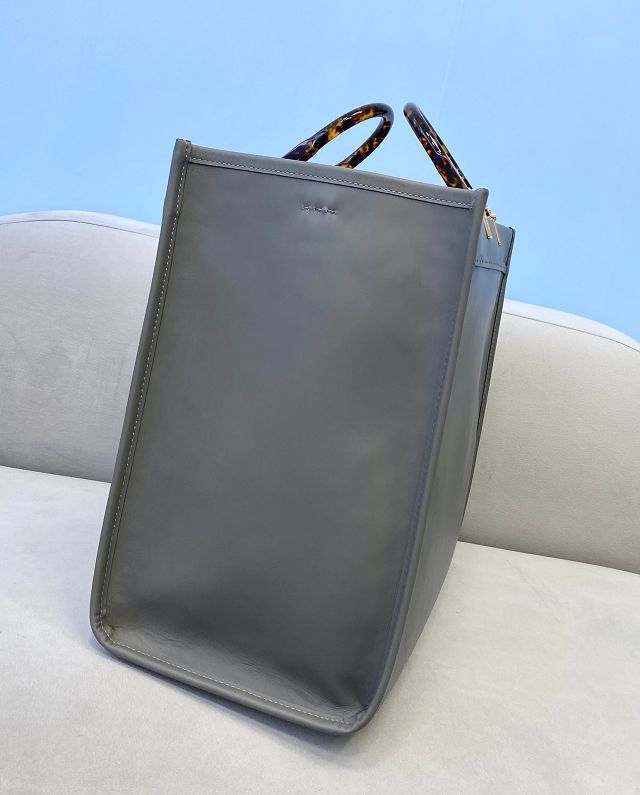 Fendi original calfskin large sunshine shopper bag 8BH372 grey