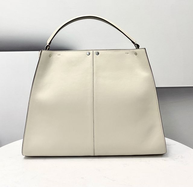 Fendi original calfskin large peekaboo Iseeu tote 7VA528 white