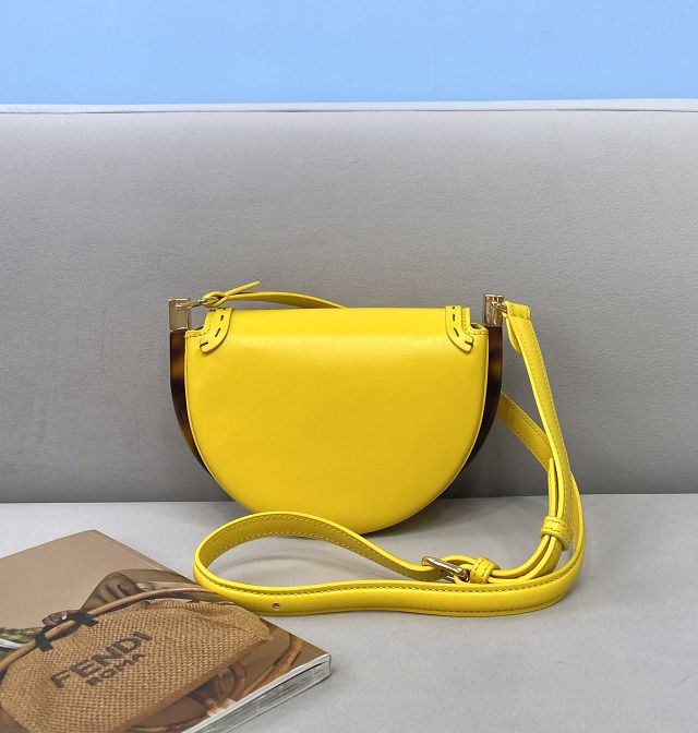 Fendi original calfskin shoulder bag 8BN008 yellow