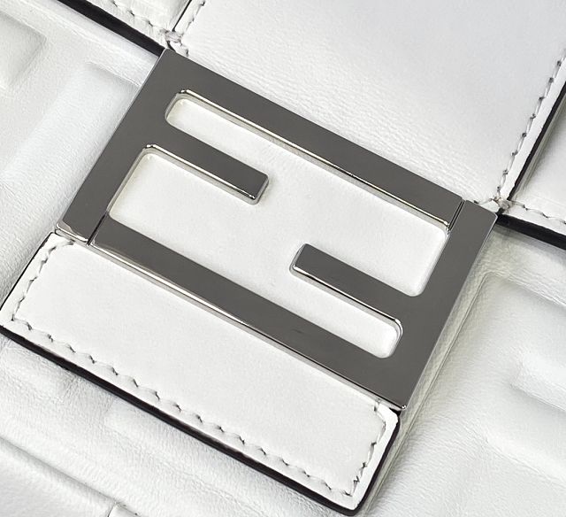 Fendi original lambskin baguette belt bag 7VA472 white